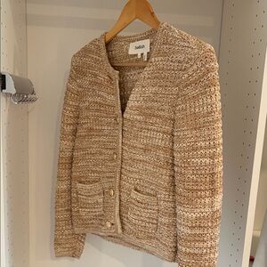 ba&sh Women's Beige Knit Cardigan